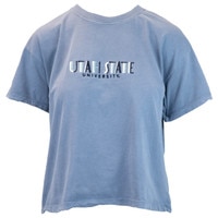 Women's Utah State Retro Embroidered T-Shirt